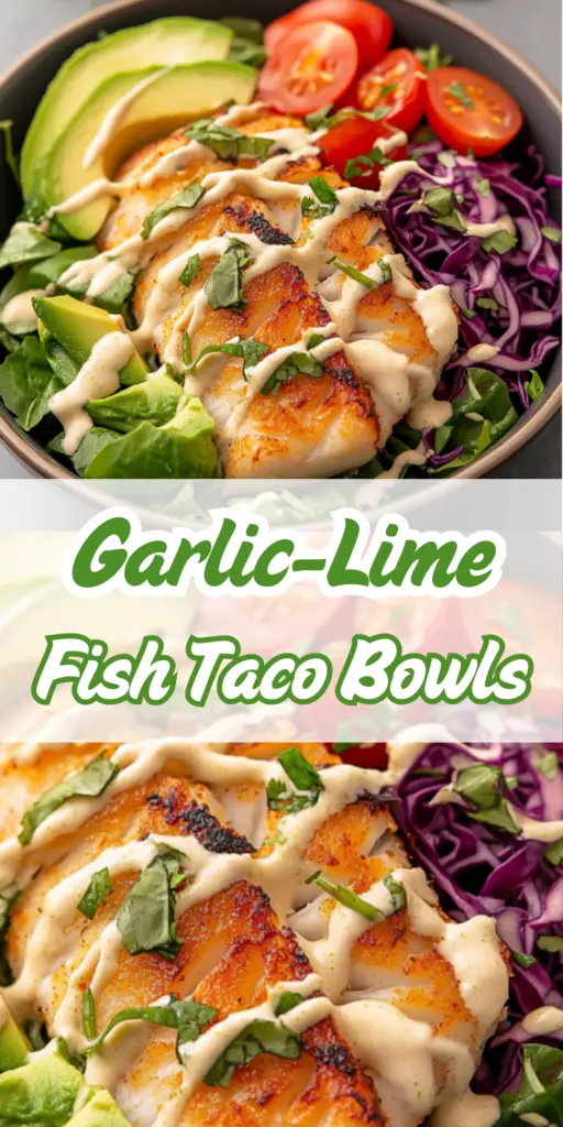 Garlic-Lime Fish Taco Bowls 4 4 48