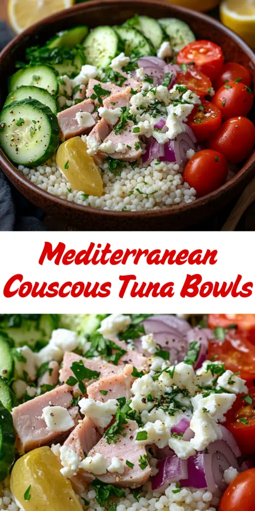 Mediterranean Couscous Tuna Bowls: A Fresh & Flavorful Meal 4 5 14