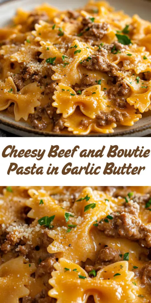 Cheesy Beef and Bowtie Pasta in Garlic Butter 4 5 64