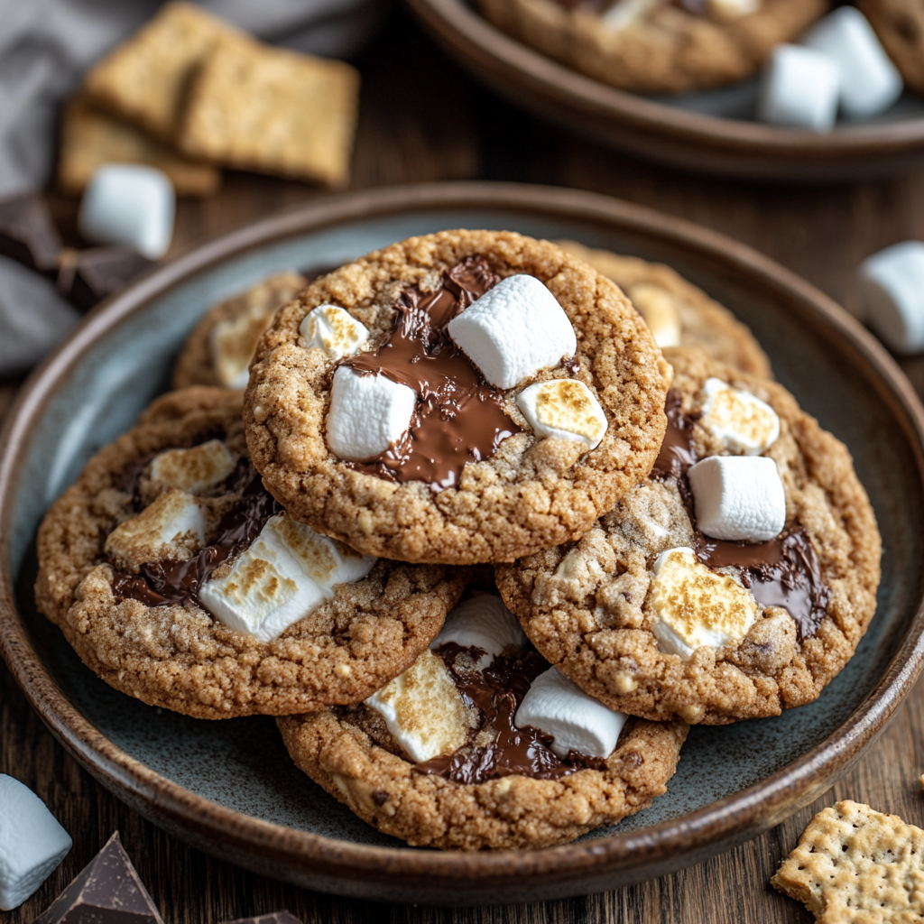 Irresistible Brown Butter Sourdough S'mores Cookies 3 inesboulila A batch of Irresistible Brown Butter Sourdough Smor 2ef43aae 094c 427a 9934 89b084ca5bf5