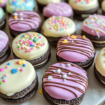 Chocolate Covered Easter Oreos 5 inesboulila A batch of festive Chocolate Covered Easter Oreos e 29aff219 73e4 4d58 b4cb cfe239f1aad0