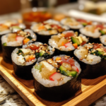 Halal Sushi Recipe – Fresh, Flavorful, and Perfect for Every Sushi Lover 3 inesboulila A beautifully arranged platter of halal sushi rolls 5605b490 d910 401f abd4 79fc2d3d9551