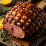 Baked Picnic Ham: Tender, Juicy, and Perfect for Any Occasion! 4 inesboulila A beautifully baked picnic ham glistening with a ca ea0d8315 a3ed 4f23 a964 dceca507065d