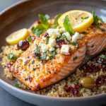 Mediterranean Salmon: A Flavorful and Nutritious Delight 5 inesboulila A beautifully plated Mediterranean salmon fillet pe eb661231 fc74 427f a16e 29c10572a602