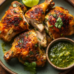 Peruvian Chicken with Green Sauce 5 inesboulila A beautifully roasted Peruvian style chicken golden e2cdc200 7ba7 4dbc a683 225a592fae1b