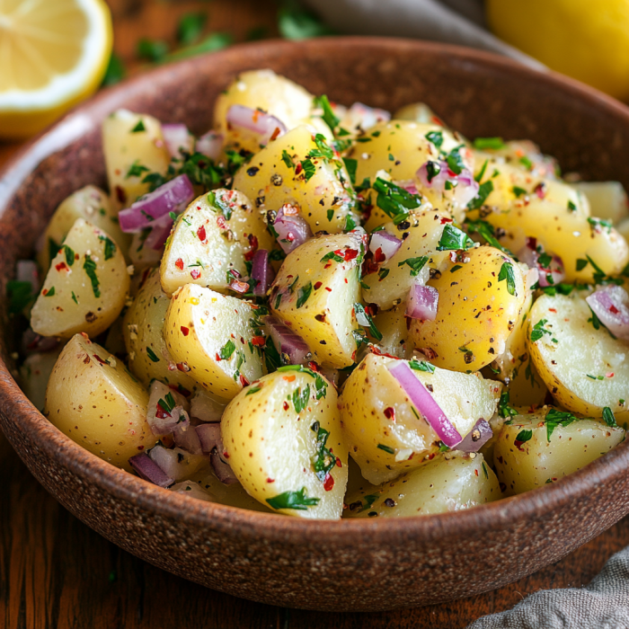 Authentic Turkish Potato Salad Recipe 3 inesboulila A bowl of authentic Turkish potato salad featuring c572997d 758b 4e6a a867 ef6855da00b7