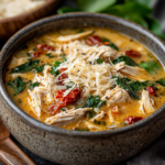 Creamy, Hearty, and Absolutely Irresistible Marry Me Chicken Soup 5 inesboulila A close up shot of a steaming bowl of Marry Me Chic a75db6f3 14db 4ebd 9d9c 285be109d470