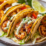Shrimp Taco Recipe 3 inesboulila A close up shot of shrimp tacos served on a stylish 9f4e2350 9318 4d76 a95a eddd1120f46c