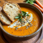 Vegan Carrot Soup with Ginger: Healthy and Delicious! 5 inesboulila A creamy bowl of vegan carrot ginger soup vibrant o 599832c4 dc75 42b2 97d7 c9c9bd5d544a