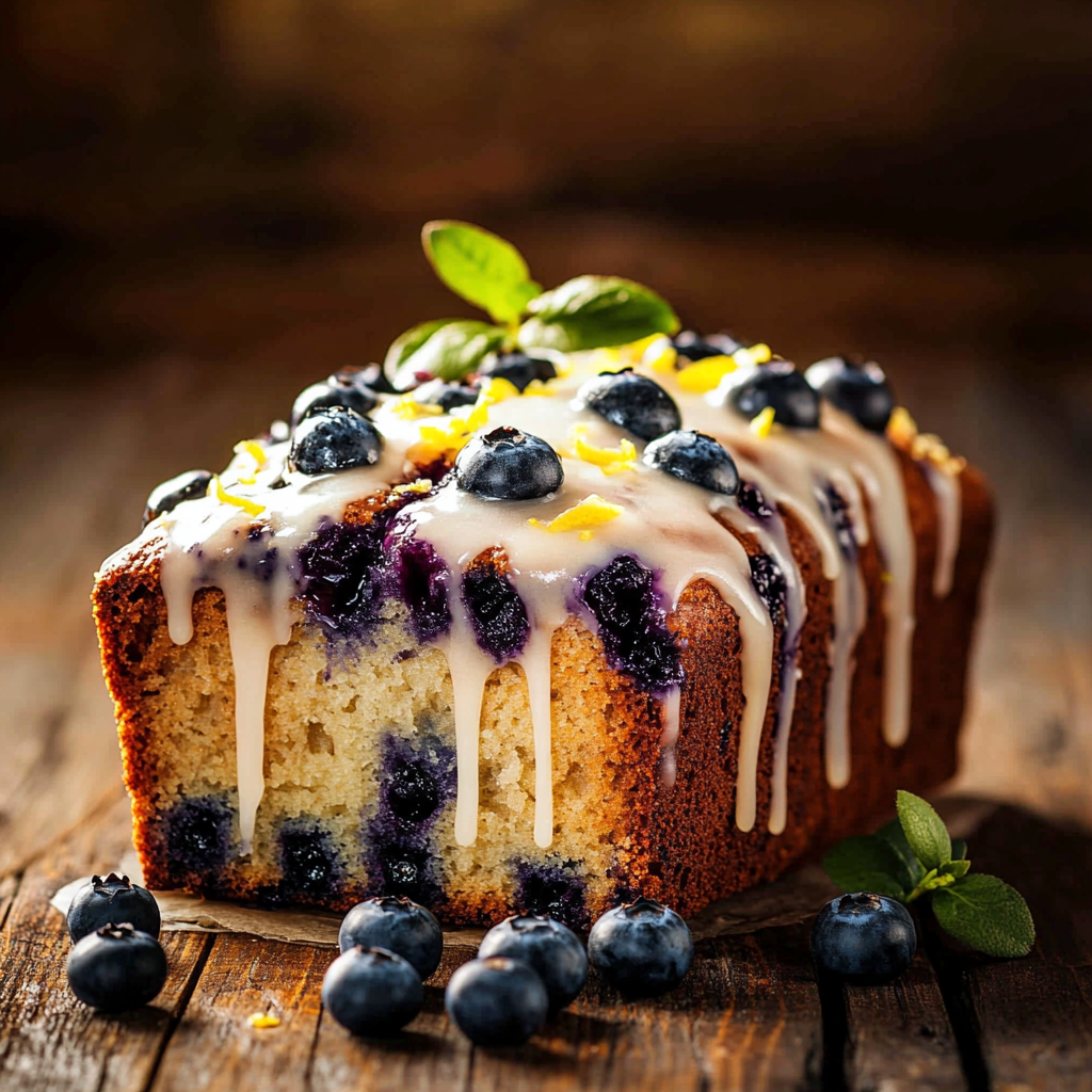 Blueberry Bread with Lemon Glaze – Sweet, Moist & Bursting with Flavor 3 inesboulila A freshly baked loaf of blueberry bread golden brow 84d3f1a4 e1ab 4c87 ad01 2b0c5fbe2caa
