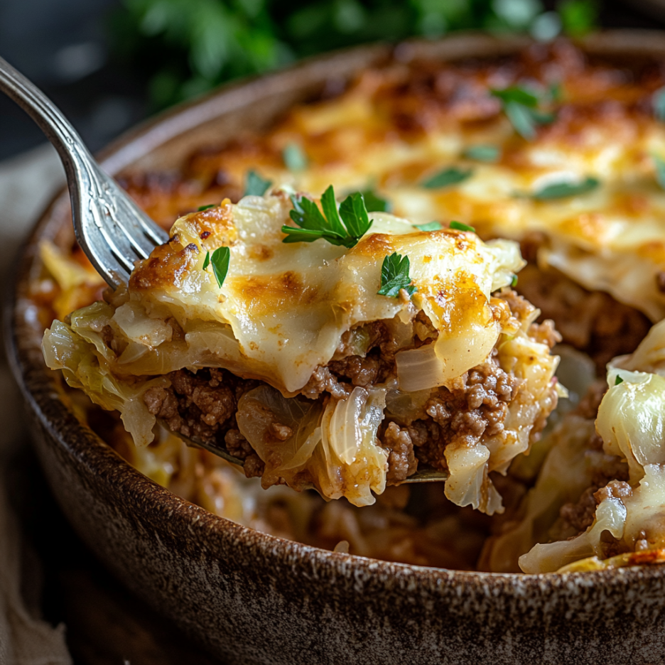 Cabbage Beef Bake 3 inesboulila A hearty serving of Cabbage Beef Bake featuring lay f4fd0062 fa64 441a a69c cc2311764bb3