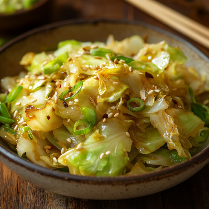 Asian Cabbage Stir Fry 3 inesboulila A plate of Asian Cabbage Stir Fry featuring crisp t 020c8bc1 a119 4705 8dd3 0e208a70932a