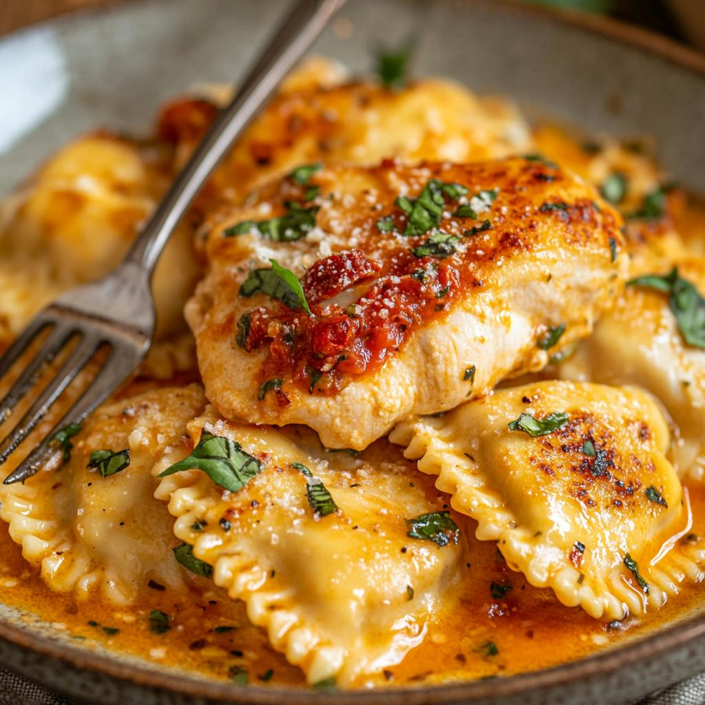 Delicious Marry Me Chicken Ravioli 2 inesboulila A plate of Delicious Marry Me Chicken Ravioli featu c6b181f4 e78e 4854 b7cb 54b5f15d9180