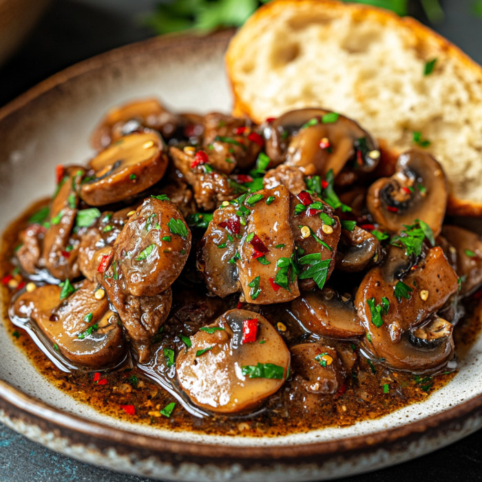 Easy Spicy Chicken Liver Recipe with Earthy Mushrooms 2 inesboulila A plate of Easy Spicy Chicken Liver with Earthy Mus 304c4729 7de6 4e80 99ef 23f64dab83cd