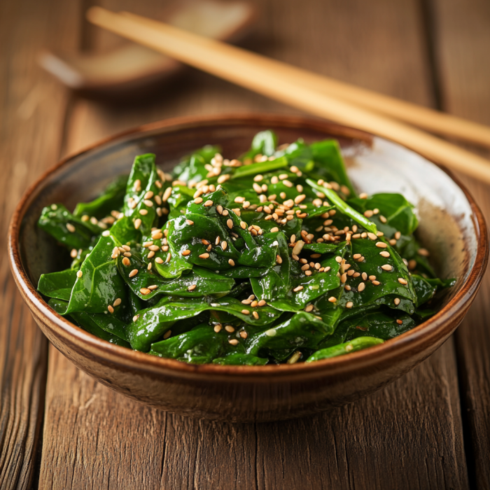 How to Make Japanese Spinach Salad (Goma-ae) at Home 3 inesboulila A plate of Japanese Spinach Salad Goma ae featuring 84bb18d6 9d6d 4251 9ef7 ac7490383927