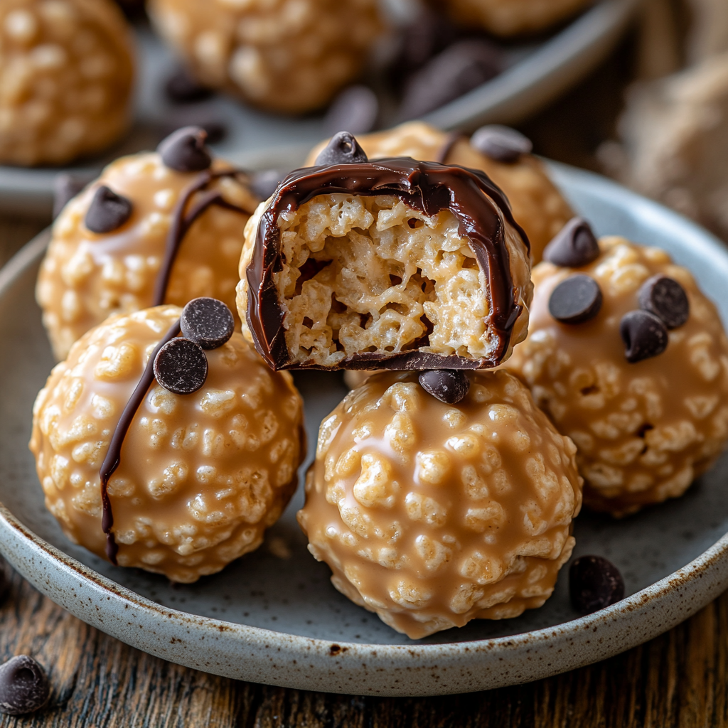 Quick and Easy Rice Krispie Peanut Butter Balls Recipe 2 inesboulila A plate of Quick and Easy Rice Krispie Peanut Butte 120143ba 9d0e 4c4f beea 7ac87a951938