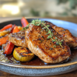 Brown Sugar Pork Chops 3 inesboulila A plate of golden brown Brown Sugar Pork Chops sear bdbc11eb c695 48dc b09f a0d49bcd6723