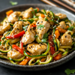 Healthy Garlic Chicken Zoodles Stir Fry 5 inesboulila A plate of healthy garlic chicken zoodles stir fry 55ce23af 216c 4dd5 a6cf d84562eded12