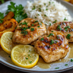 Effortless Lemon Chicken Recipe for Quick and Delicious Meals 5 inesboulila A plate of juicy lemon chicken golden brown and sli 18135444 26bc 466f a1b2 be5c100011e7