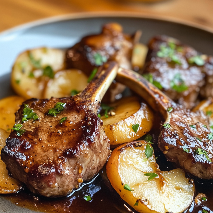 Lamb Chops with Apples – A Sweet & Savory Flavor Combo You’ll Love! 2 inesboulila A plate of perfectly seared lamb chops golden brown cdfcb8be a574 4e3d b9cd 2a9abe3f89c5