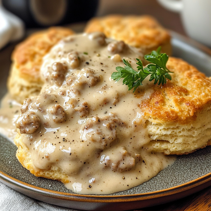 Quick and Easy Drop Biscuits and Sausage Gravy Recipe 2 inesboulila A plate of warm golden brown drop biscuits with a c 7bb2a85c 3964 446b bcc4 e55dea0ffa3d
