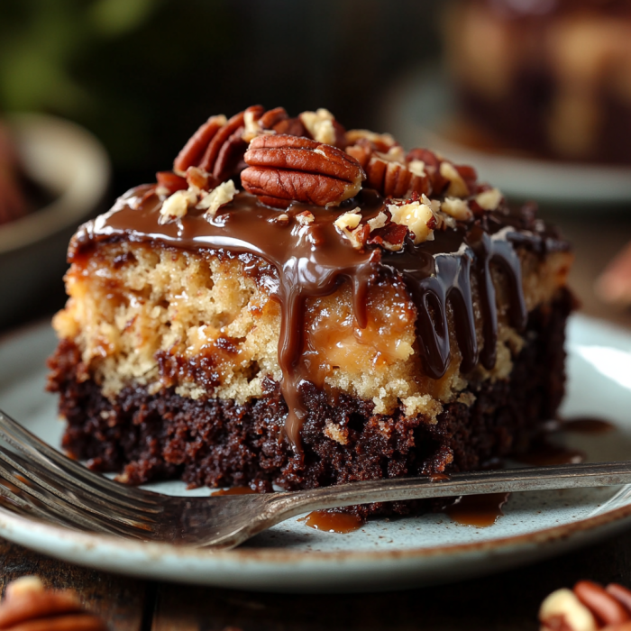 Classic German Chocolate Poke Cake 3 inesboulila A rich and ultra moist German Chocolate Poke Cake s 1ac50fec dc06 49a7 9264 6e1cd55ba164