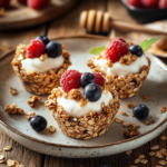 Healthy Granola Cups: Perfect for an Energy-Packed Breakfast! 5 inesboulila A set of crispy homemade granola cups golden brown ad062e0f 528d 4399 aeef f379b90f5b21