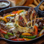 Easy One-Pan Philly Cheesesteak Skillet Recipe 3 inesboulila A sizzling cast iron skillet filled with tender thi 88d78032 e68b 4535 a86e a32d6928e428