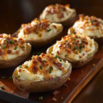 Effortless Twice Baked Potatoes Recipe for Simple & Delicious 5 inesboulila A tray of freshly made twice baked potatoes each go 7761dc3e 765a 487a 9805 ca2391fdaf01