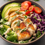 Garlic-Lime Fish Taco Bowls 5 inesboulila A vibrant Garlic Lime Fish Taco Bowl featuring tend 260898a1 661c 40f8 8573 49b3edfab43f