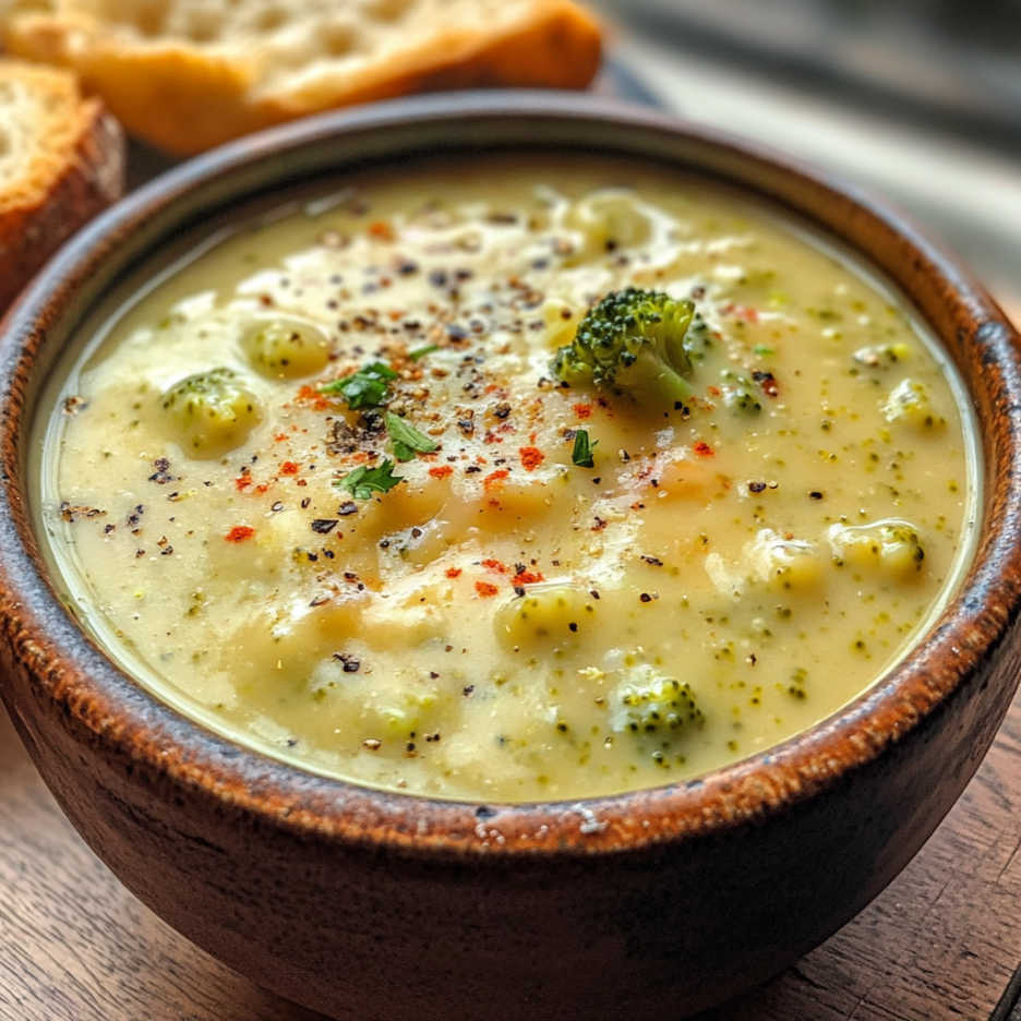 Easy Broccoli Cheddar Soup 3 inesboulila A warm bowl of creamy broccoli cheddar soup rich an 97ca69af bef4 4ac0 88b6 d9328a7363f5
