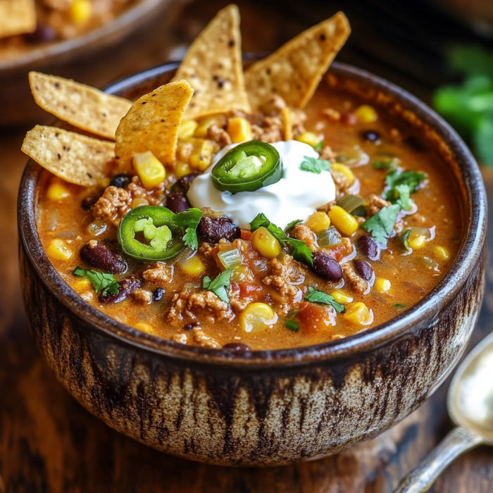 Slow Cooker Nacho Soup 3 inesboulila A warm inviting bowl of Slow Cooker Nacho Soup serv 2374e1f0 a986 4e46 9632 75bc85616141