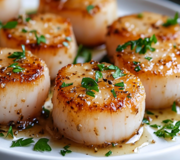 inesboulila A close up of garlic butter baked scallops arranged 77702e31 6969 4522 baac 96ef94b92ac9