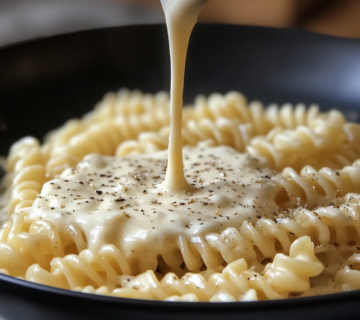 skategang Fusilli in un piatto nero with Bechamel sauce poured e7f3a67e 5e0c 42e8 9487 886d3f56d266