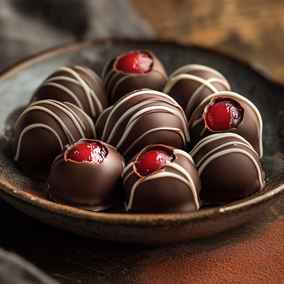 inesboulila A decadent stack of chocolate covered cherries eleg 0b11638b 8eea 40c5 86e0 528032c94415