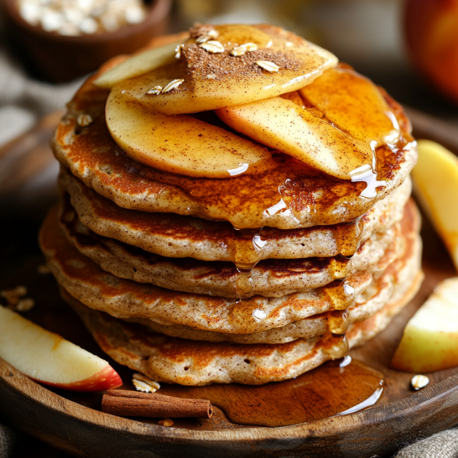 inesboulila A stack of healthy apple oat pancakes golden brown f1287083 f8b9 4a4a bace 71c3e287f32a