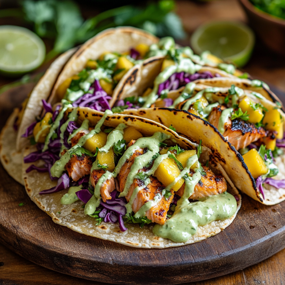 inesboulila A vibrant plate of salmon tacos with avocado crema 4c9b1dc9 a661 4c04 bb7a 416360ac9f0f