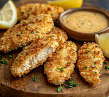 inesboulila A beautifully plated dish of crispy baked chicken t bb00d4f9 b773 4250 9799 9938b0162ea6