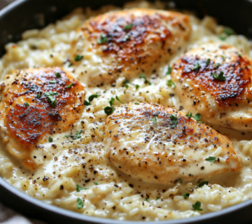 inesboulila A beautifully plated dish of one pan creamy Parmesa 2b132e40 1e64 4dbd 837e 64990c451c98