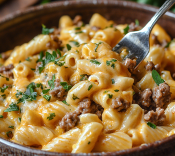 inesboulila A bowl of Creamy Cheeseburger Pasta featuring tende 81049f2a 6685 4317 b5da 7e3a764f0642