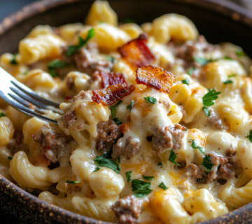 inesboulila A bowl of Ultimate Loaded Beef Cheeseburger Alfredo a80acf90 5a18 4c00 974b c5fef4c6185f