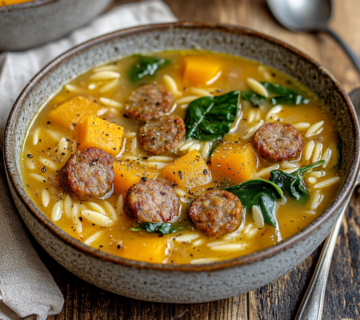 inesboulila A bowl of butternut squash and sausage soup featuri e4f46242 591a 407c 9d4c fb02a85e87bd