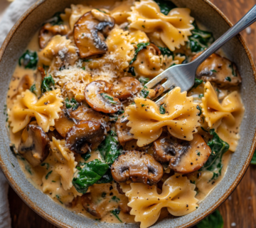 inesboulila A bowl of creamy bow tie pasta coated in a rich vel a4d9d3ff 7fcd 4ffa a3be 6a946673e00c