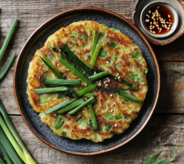 inesboulila A crispy and golden Korean Pajeon scallion pancake fb404447 1d92 4297 826f 791269565949