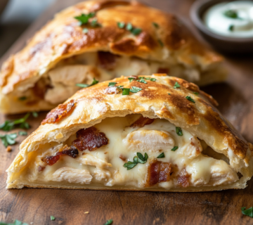 inesboulila A golden brown Chicken Bacon Ranch Calzone sliced o a1ff6692 7591 4b5c bfac 5136eb944292