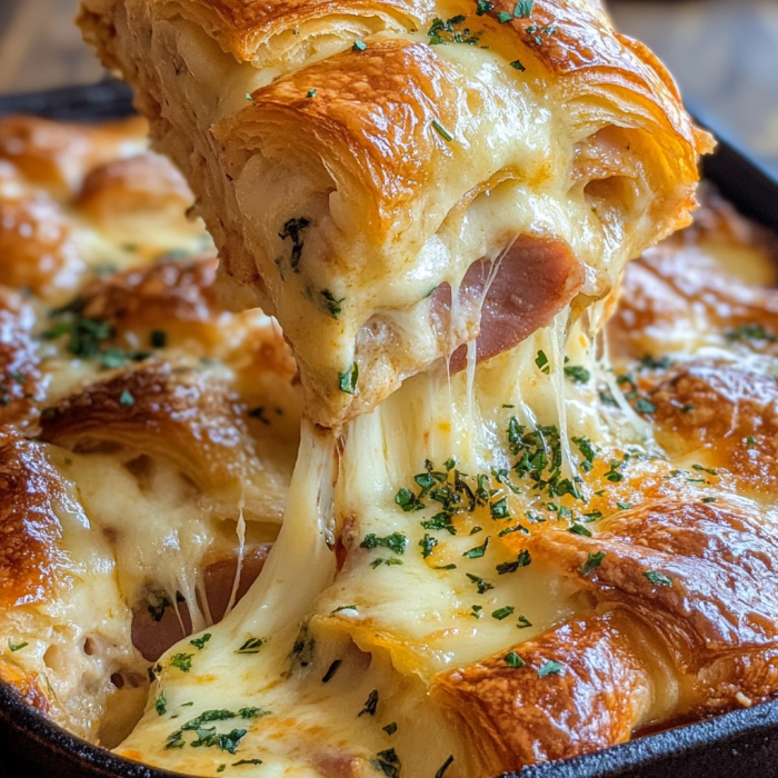 inesboulila A golden cheesy ham and croissant bake with flaky c e06b9621 ee97 4e30 b445 cab28610881d