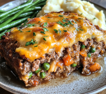 inesboulila A hearty slice of loaded meatloaf bake featuring te 6368c0a3 1b2f 423e 9510 a17f1d9b04c4