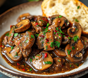 inesboulila A plate of Easy Spicy Chicken Liver with Earthy Mus 304c4729 7de6 4e80 99ef 23f64dab83cd