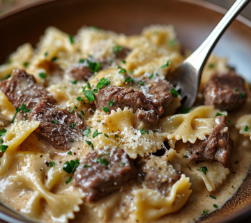 inesboulila A plate of Flavor Packed Creamy Beef and Bowtie Pas 19d17cfe 265b 4d95 8b81 250e5c997f8e