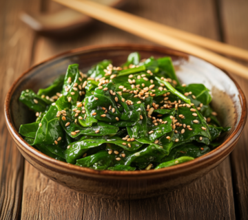 inesboulila A plate of Japanese Spinach Salad Goma ae featuring 84bb18d6 9d6d 4251 9ef7 ac7490383927